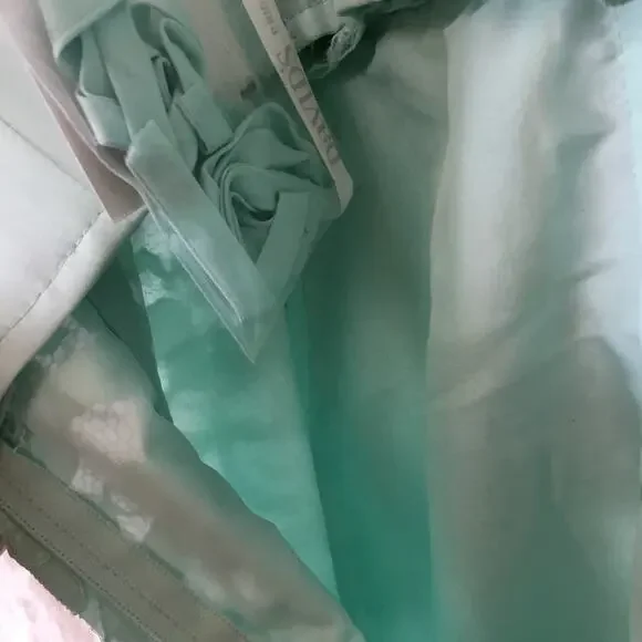 David’s Bridal Teal Short Strapless Lace Dress - Picture 14 of 16